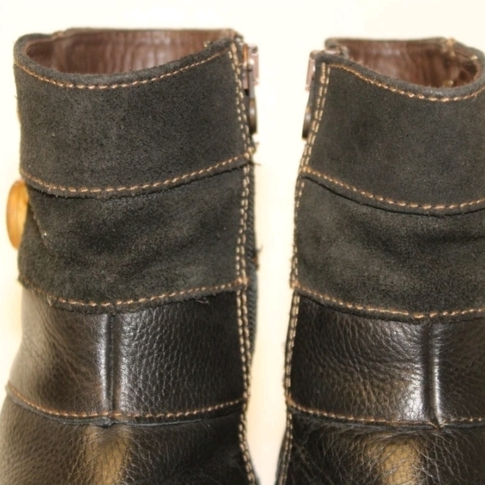 The Art Company Black Leather Ankle Boots Made In Spain Sz 38 - Picture 3 of 7